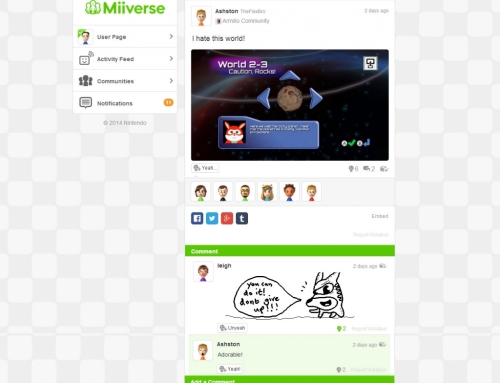 Sometimes MiiVerse posts are the best ! – …”Don’t Give Up !”